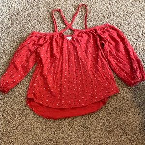 Lucky brand off the shoulder blouse